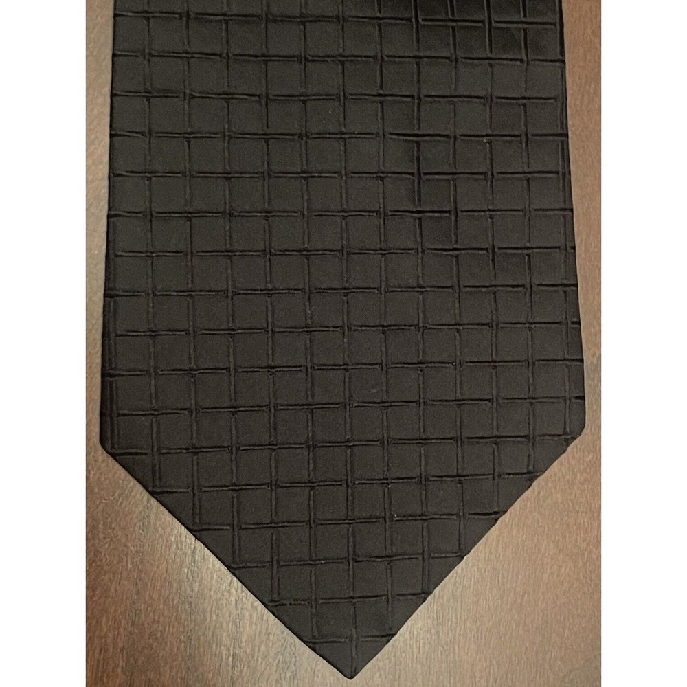 vintage Dkny Black 100% Silk Men’s Neck Tie Made In Costa Rica